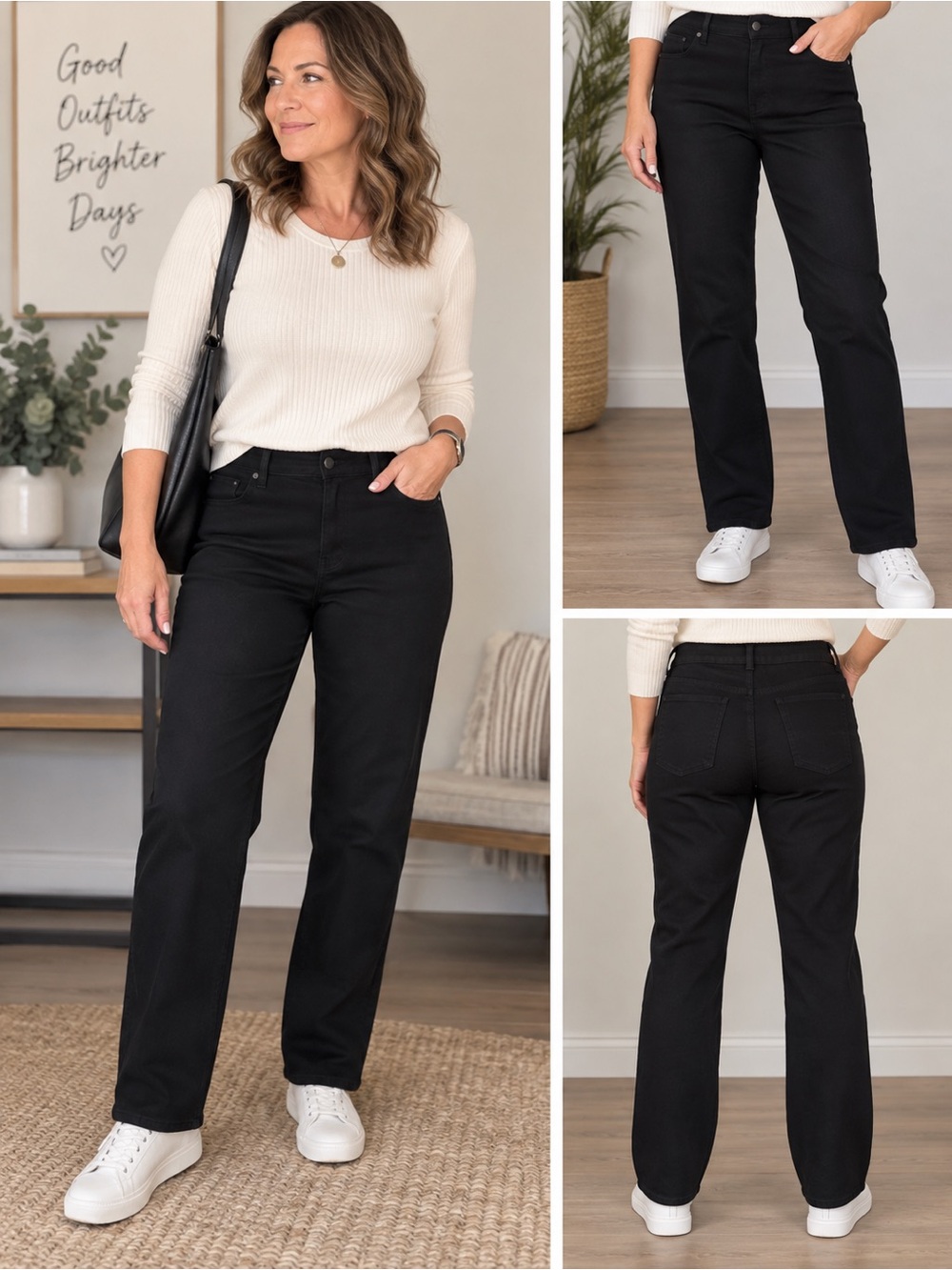 Gloria Vanderbilt Black Straight-Leg Women’s Jeans